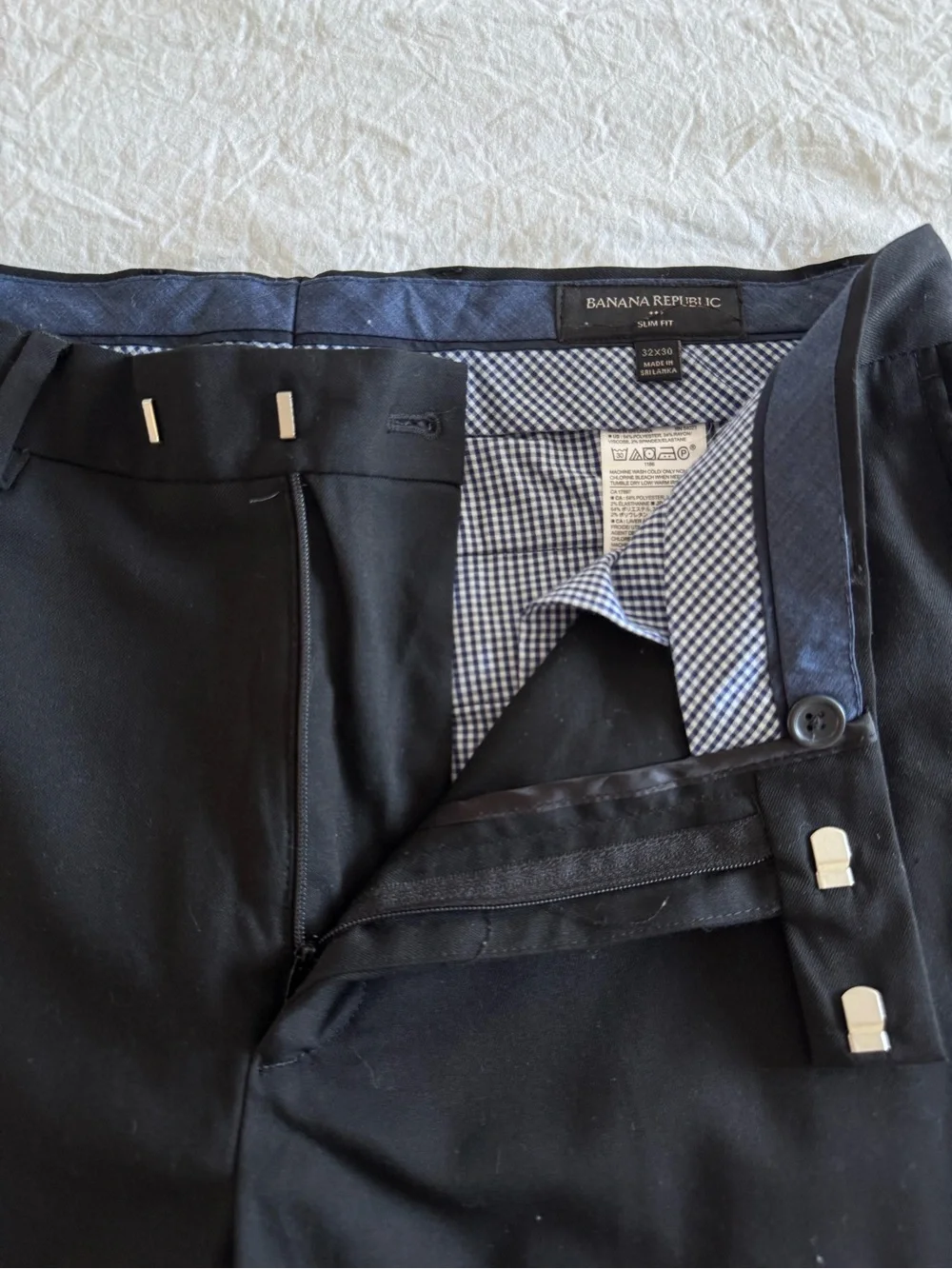 Banana Republic Men’s Slim Fit Dress Pants Black Size 32x30